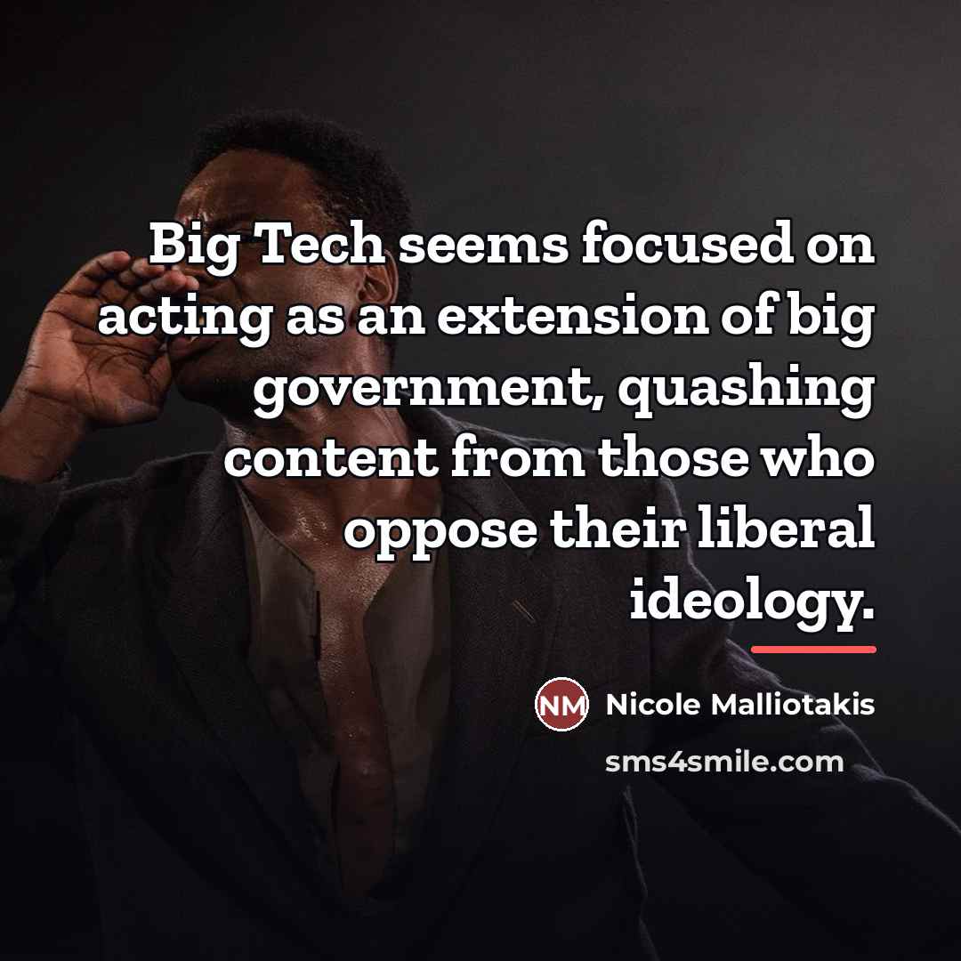 “Big Tech seems focused on acting as an extension of…” quote by Nicole Malliotakis