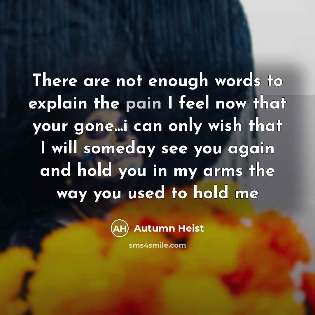 “There are not enough words to explain the pain I…” quote by Autumn Heist