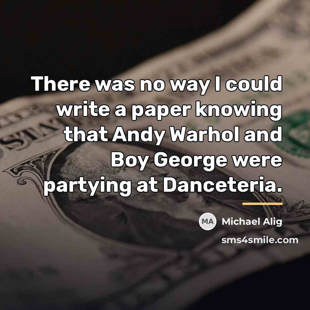 “There was no way I could write a paper knowing…” quote by Michael Alig