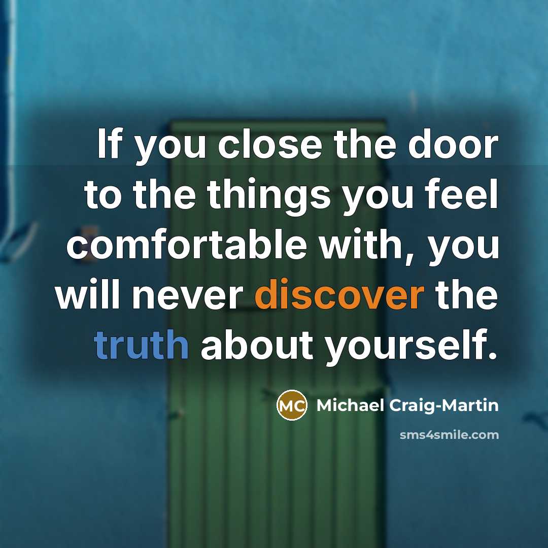 “If you close the door to the things you feel…” quote by Michael Craig-Martin