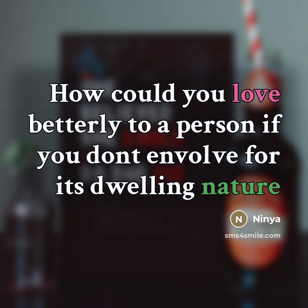 “How could you love betterly to a person if you…” quote by Ninya