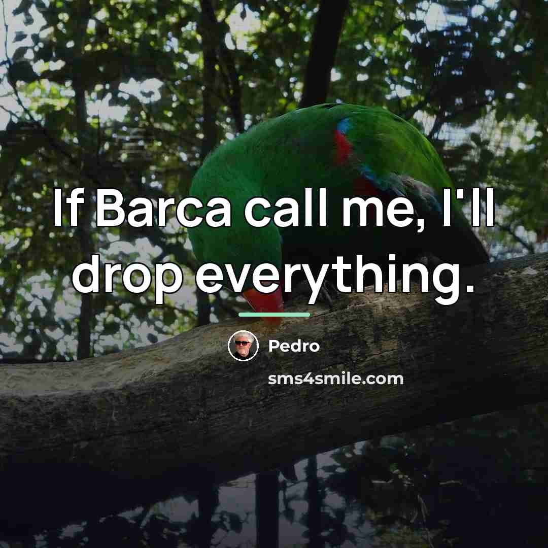 “If Barca call me, I'll drop everything.…” quote by Pedro