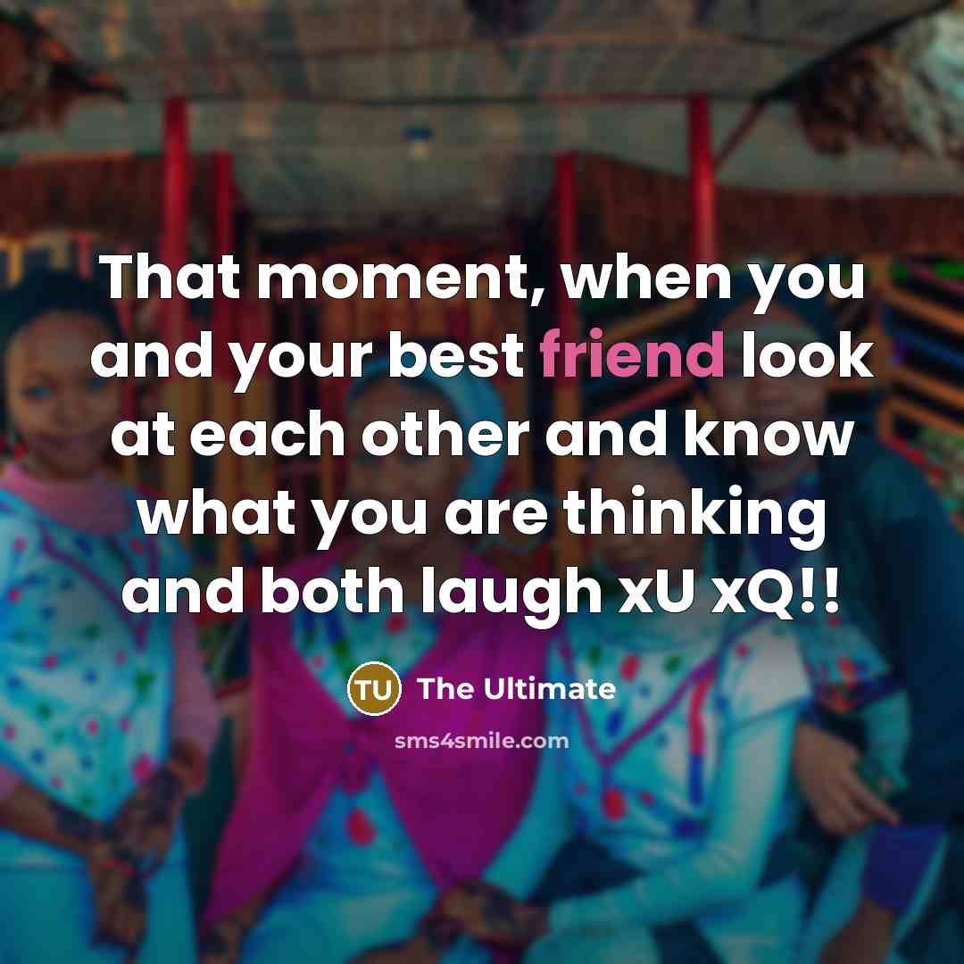 “That moment, when you and your best friend look at…” quote by THE ULTIMATE