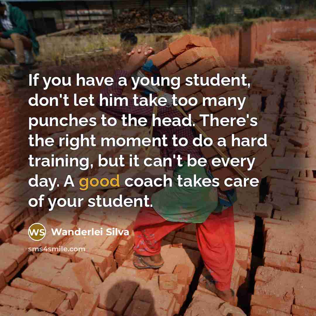 “If you have a young student, don't let him take…” quote by Wanderlei Silva