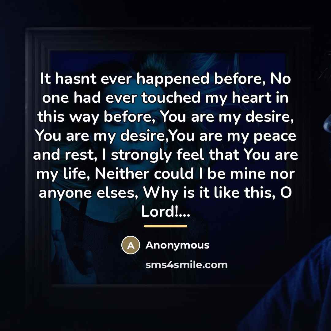 “It hasnt ever happened before, No one had ever touched…” quote by Anonymous