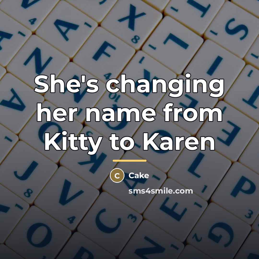 “She's changing her name from Kitty to Karen…” quote by Cake
