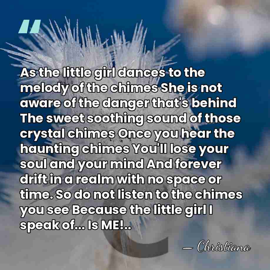 As the little girl dances to the melody of the chimes She&hellip; - Christiana