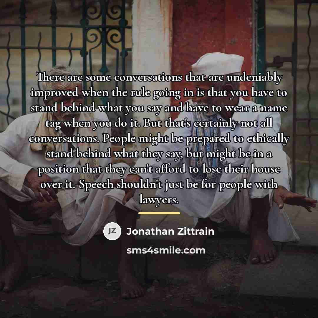 “There are some conversations that are undeniably improved when the…” quote by Jonathan Zittrain