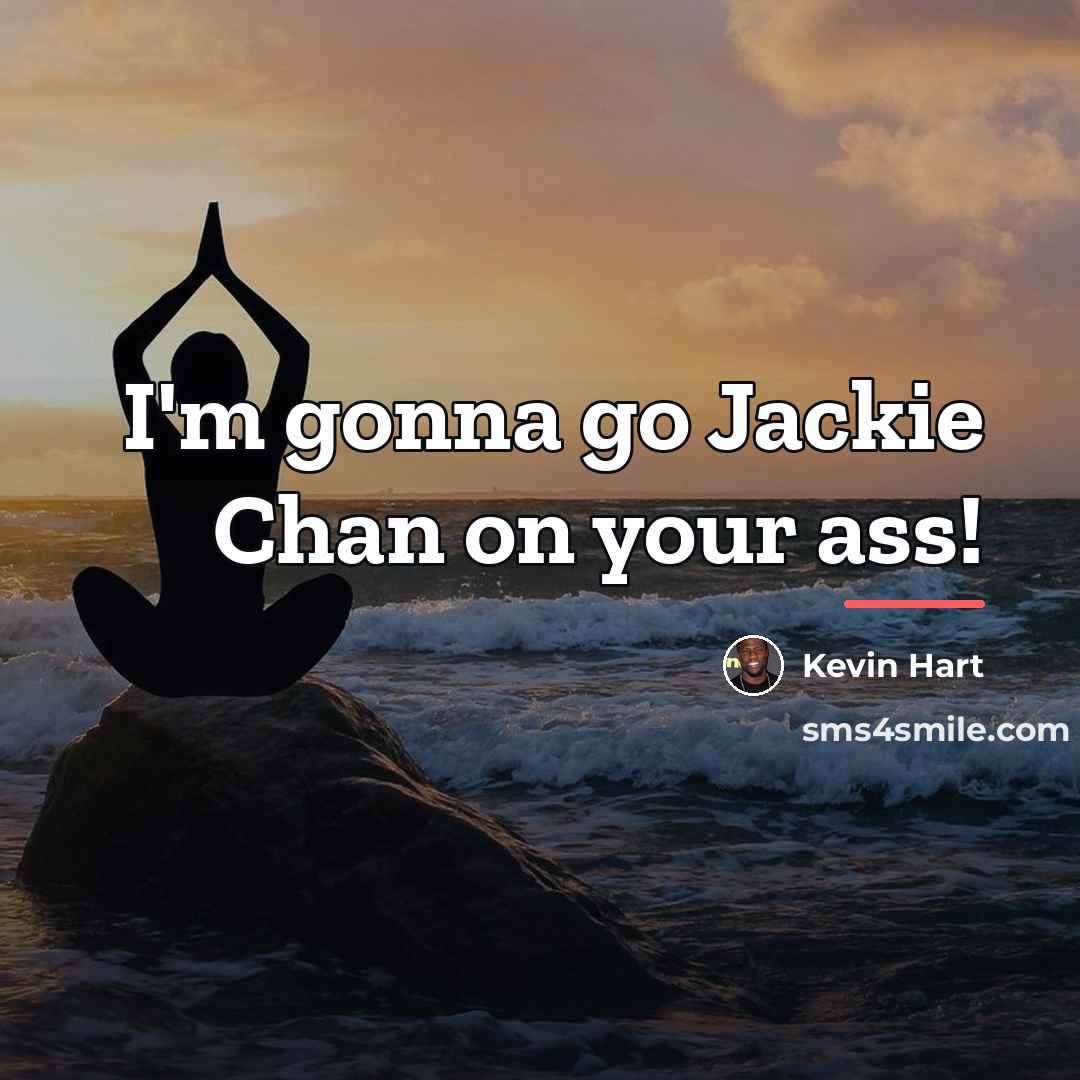 “I'm gonna go Jackie Chan on your ass!…” quote by Kevin Hart