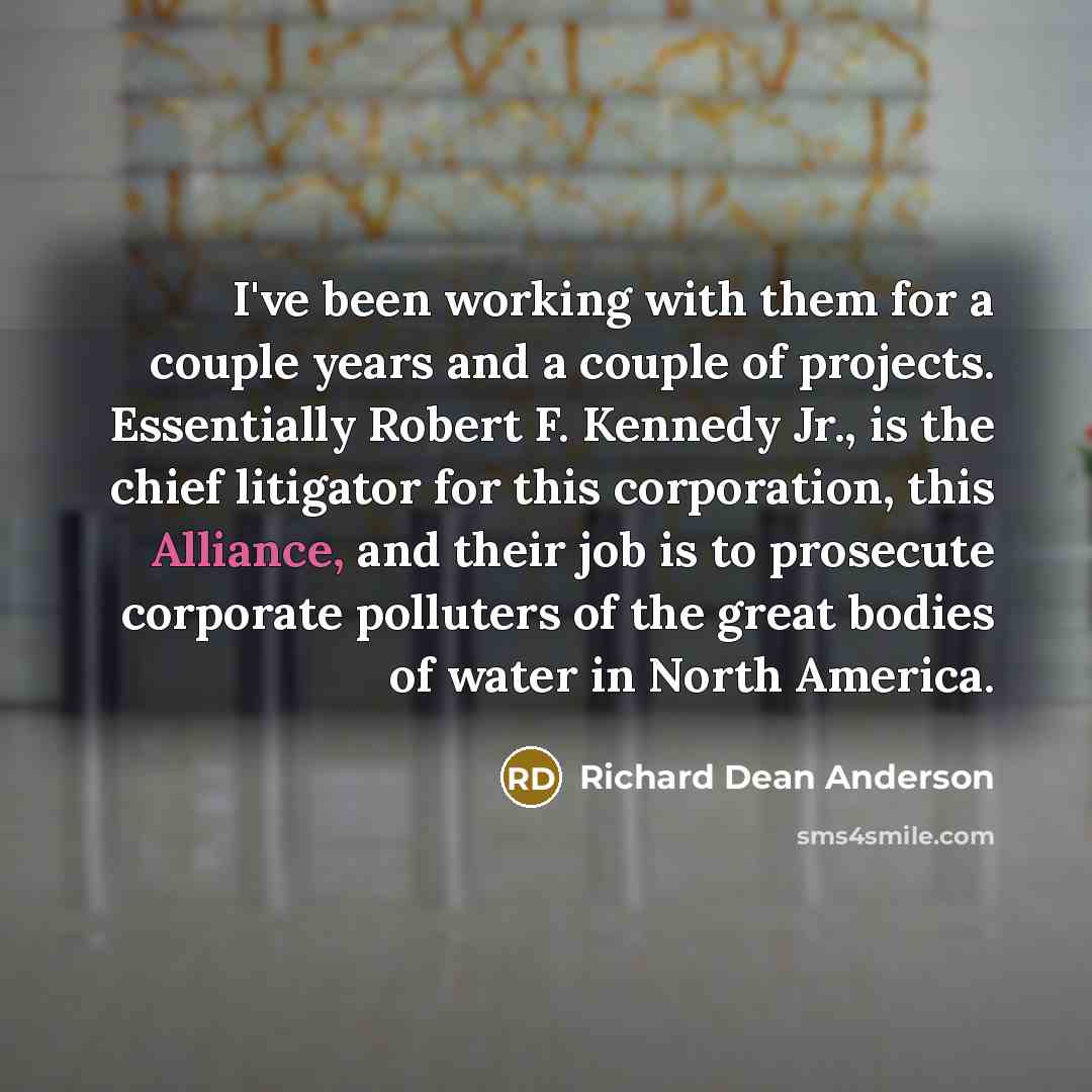 “I've been working with them for a couple years and…” quote by Richard Dean Anderson