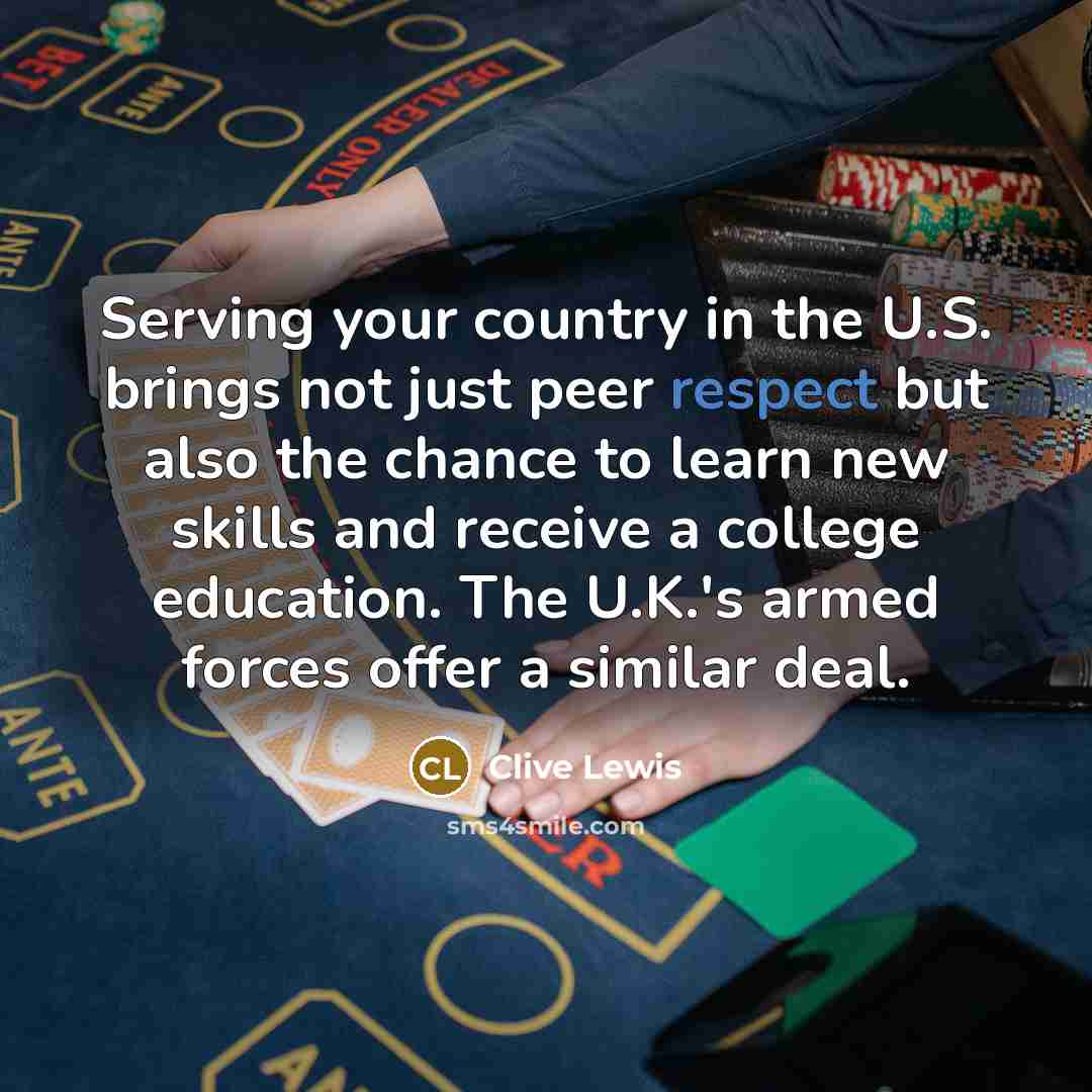 “Serving your country in the U.S. brings not just peer…” quote by Clive Lewis