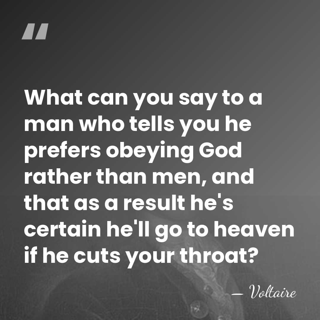 What can you say to a man who tells you he prefers&hellip; - Voltaire