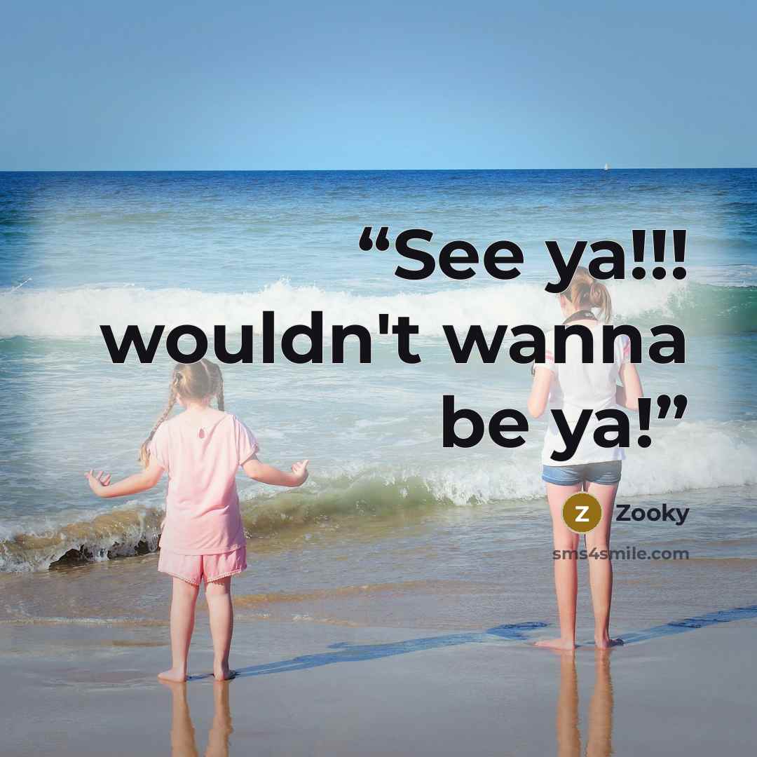“See ya!!! wouldn't wanna be ya!” quote by Zooky