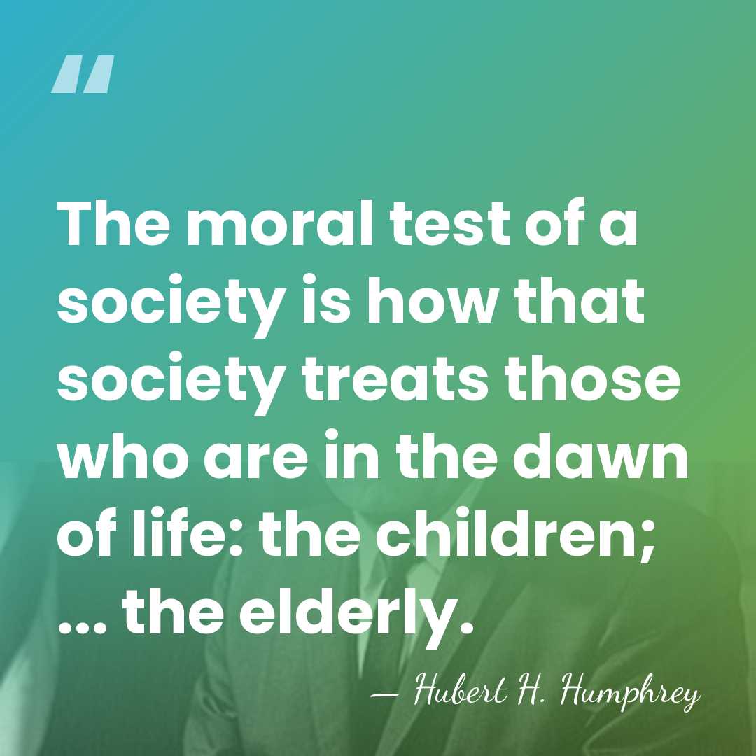 The moral test of a society is how that society treats those&hellip; - Hubert H. Humphrey