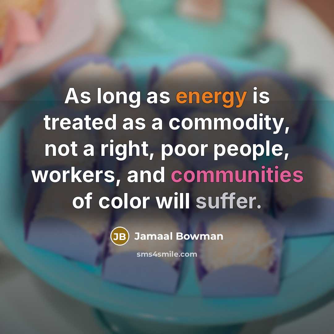 “As long as energy is treated as a commodity, not a right, poor people, workers, and communities of color will suffer.” quote by Jamaal Bowman