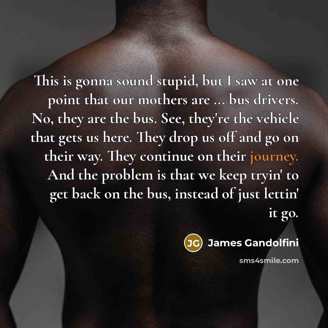 “This is gonna sound stupid, but I saw at one…” quote by James Gandolfini