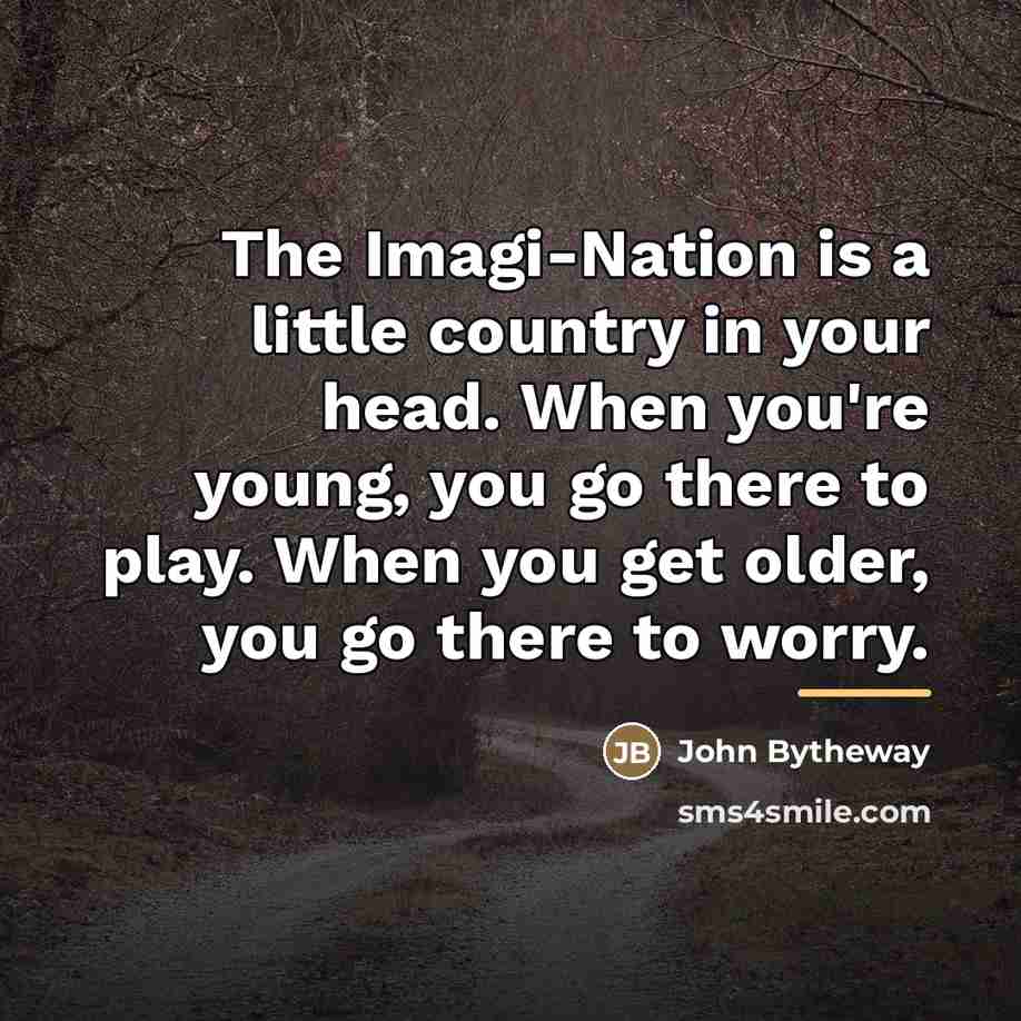 “The Imagi-Nation is a little country in your head. When…” quote by John Bytheway