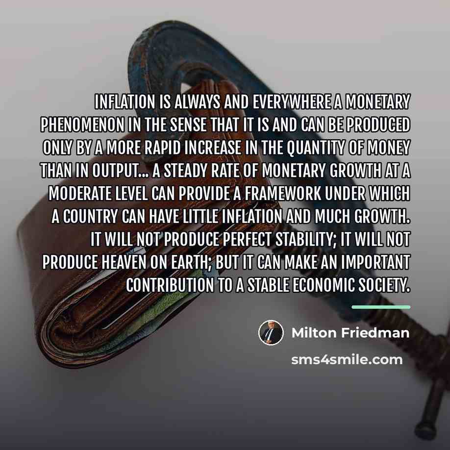 “Inflation is always and everywhere a monetary phenomenon in the…” quote by Milton Friedman