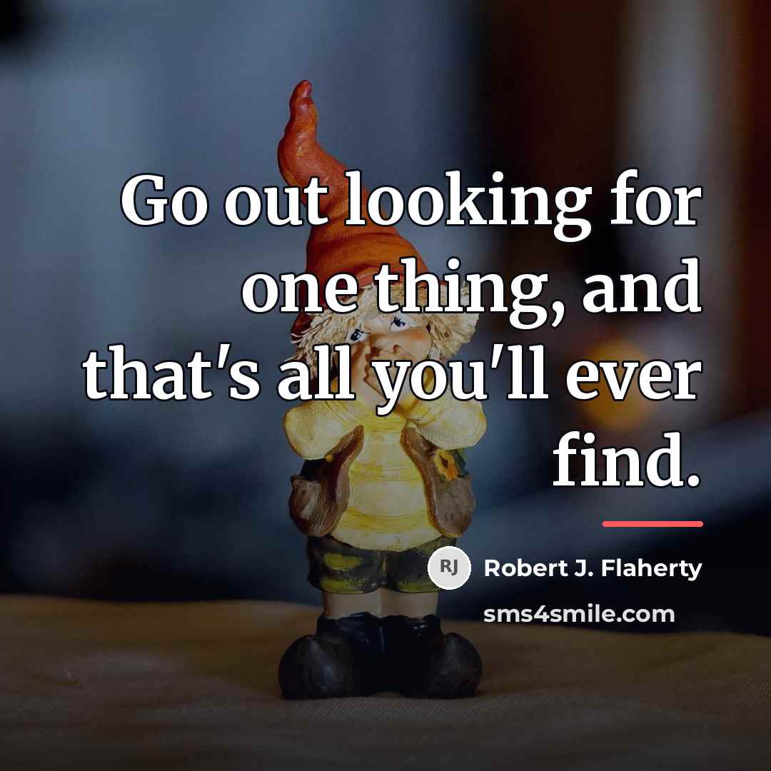 “Go out looking for one thing, and that's all you'll…” quote by Robert J. Flaherty