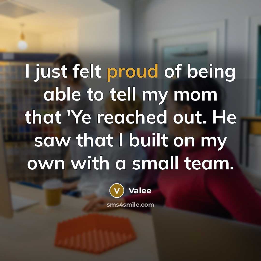 “I just felt proud of being able to tell my…” quote by Valee