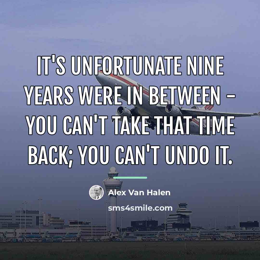 “It's unfortunate nine years were in between - you can't…” quote by Alex Van Halen