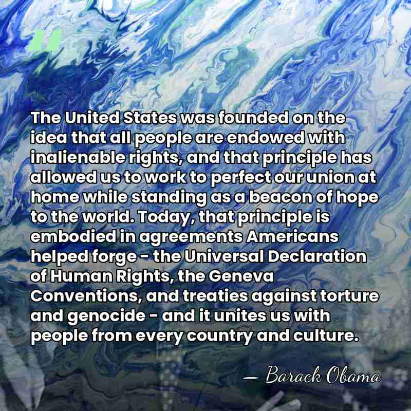 The United States was founded on the idea that all people are&hellip; - Barack Obama