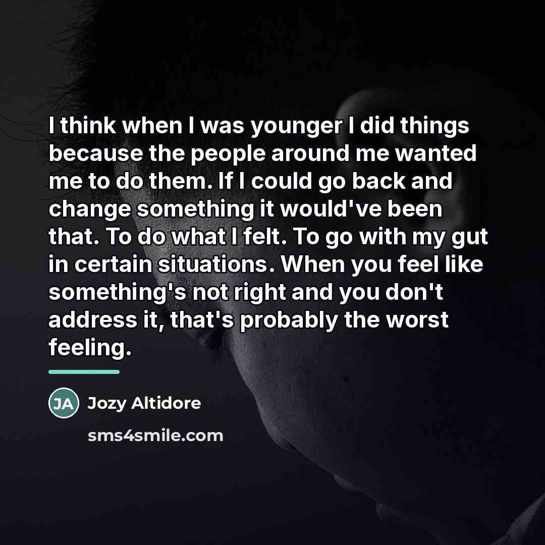 “I think when I was younger I did things because…” quote by Jozy Altidore