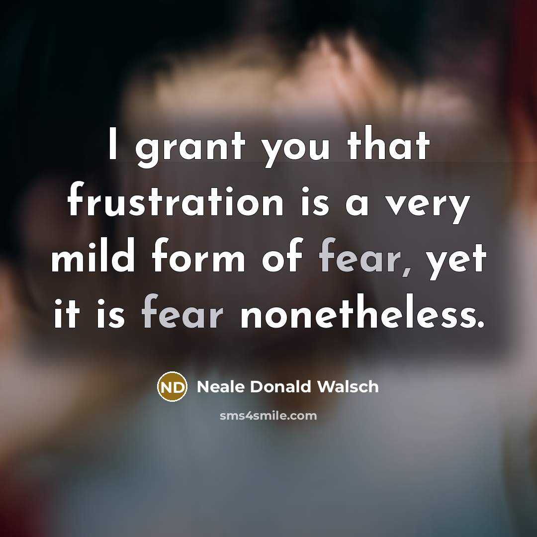 “I grant you that frustration is a very mild form…” quote by Neale Donald Walsch
