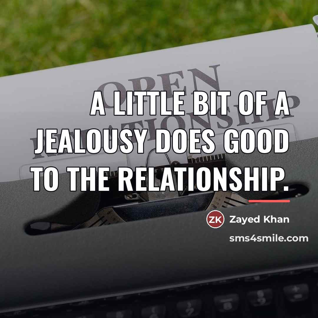 “A little bit of a jealousy does good to the…” quote by Zayed Khan