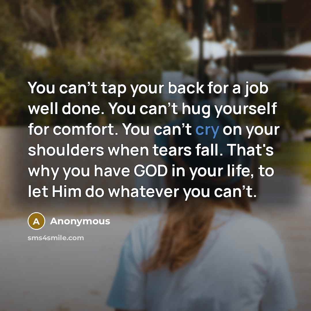 “You can't tap your back for a job well done.…” quote by Anonymous