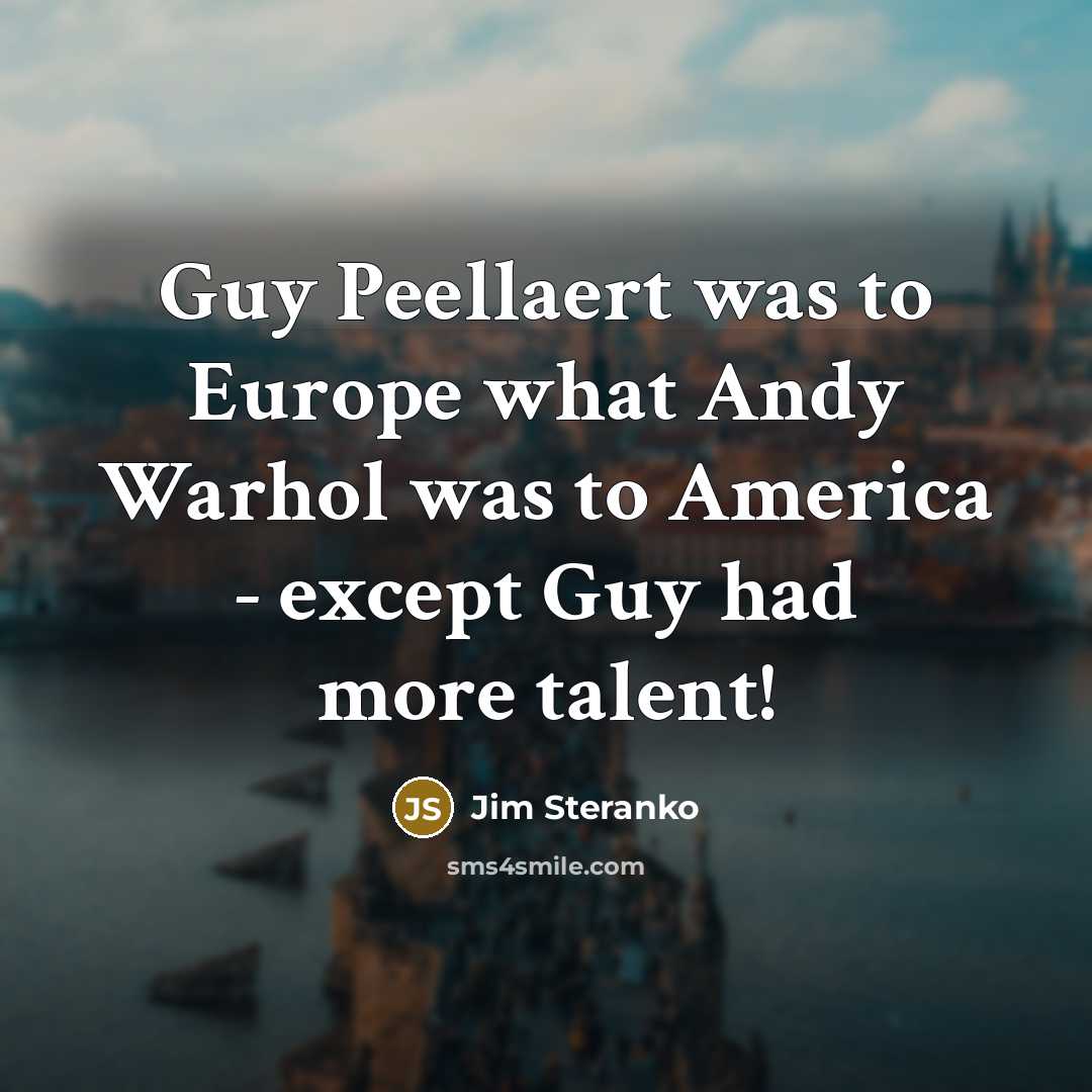 “Guy Peellaert was to Europe what Andy Warhol was to…” quote by Jim Steranko