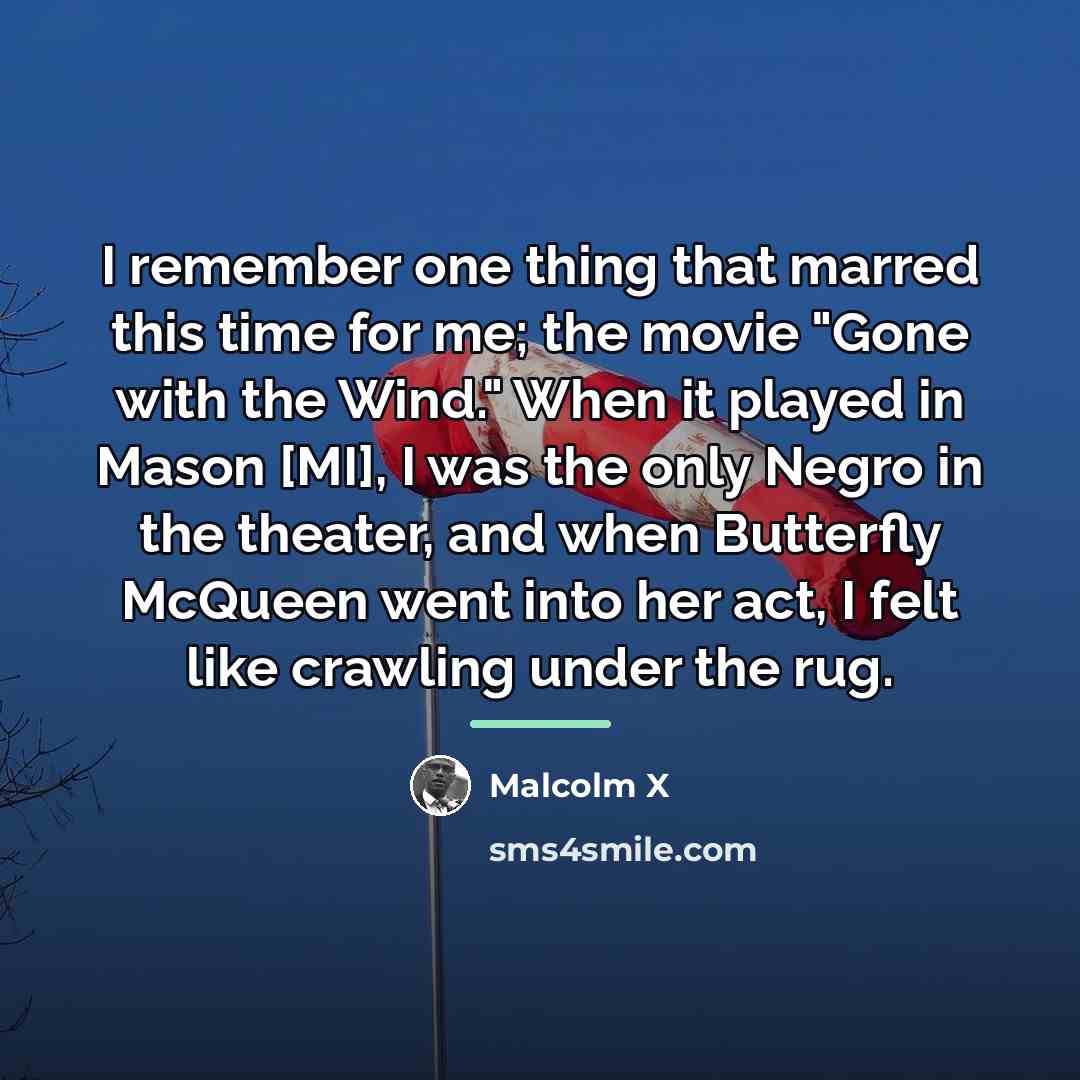 “I remember one thing that marred this time for me;…” quote by Malcolm X