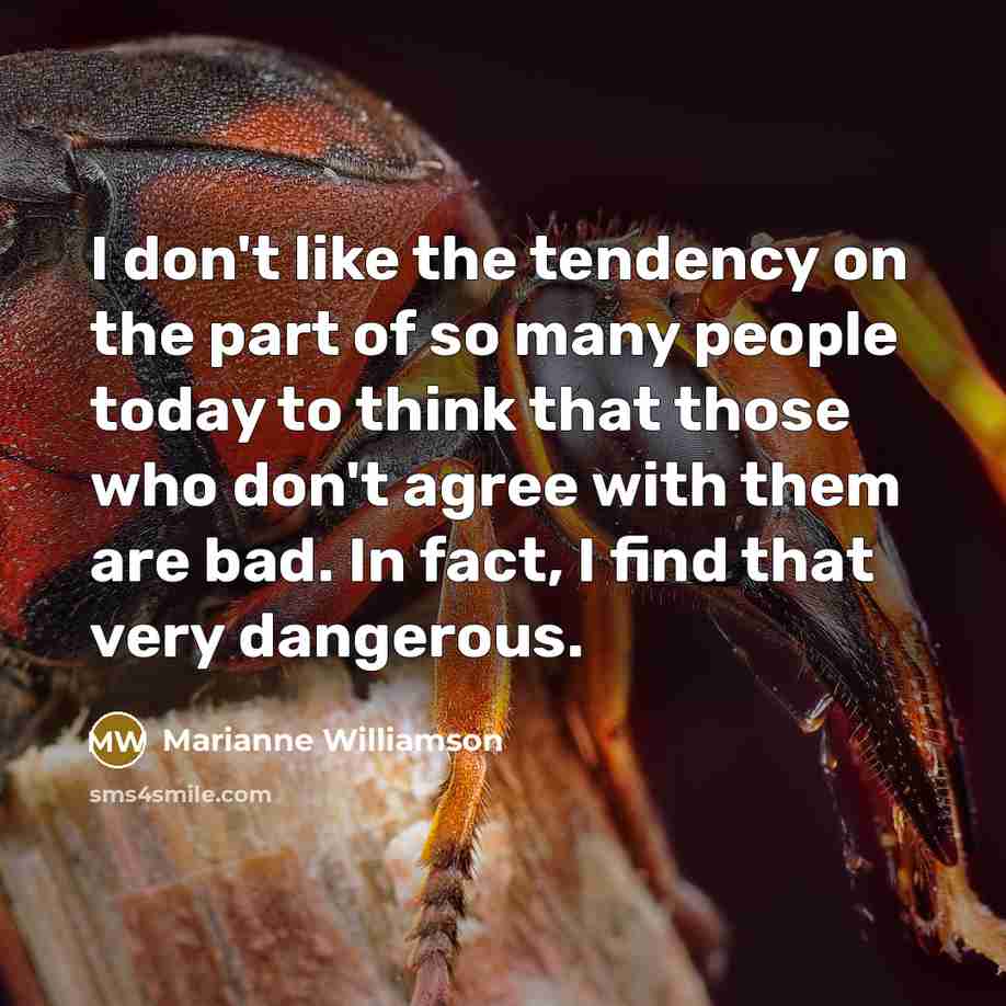 “I don't like the tendency on the part of so…” quote by Marianne Williamson