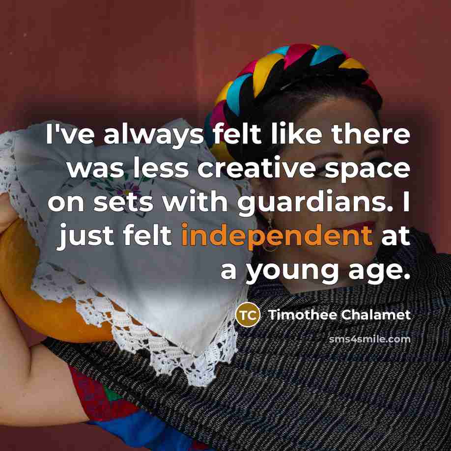 “I've always felt like there was less creative space on…” quote by Timothee Chalamet