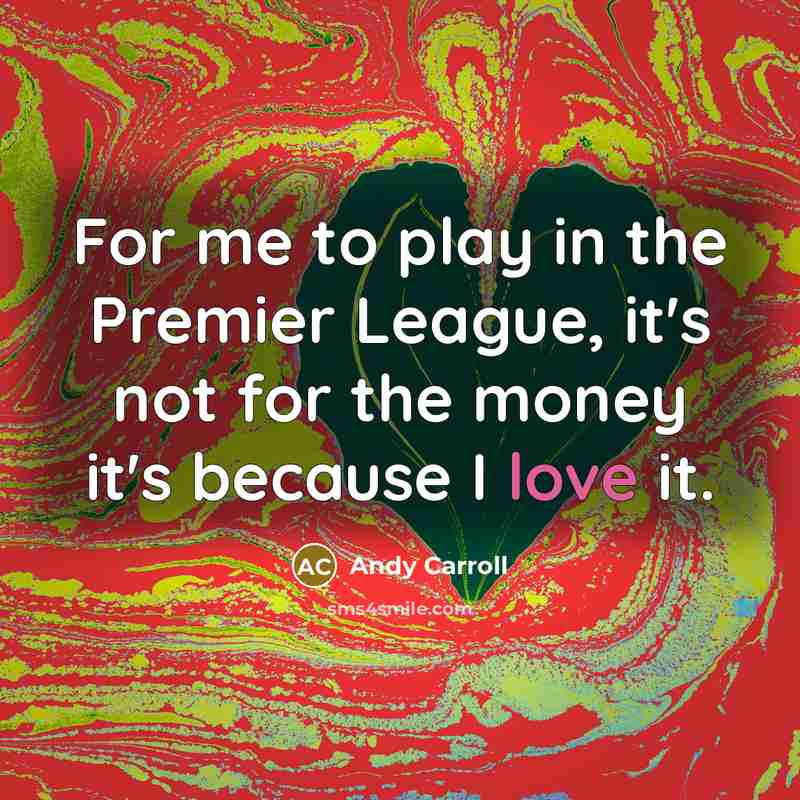 “For me to play in the Premier League, it's not…” quote by Andy Carroll