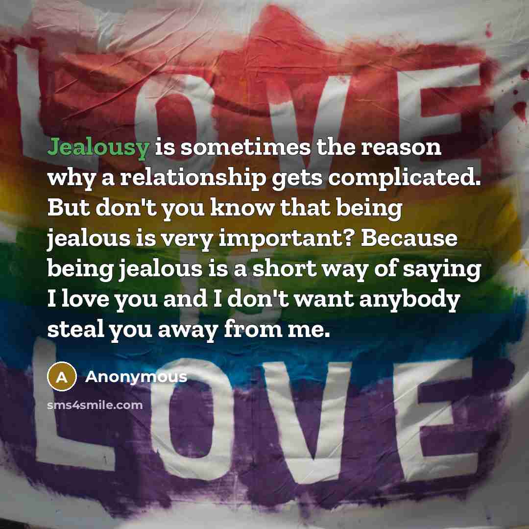 “Jealousy is sometimes the reason why a relationship gets complicated.…” quote by Anonymous