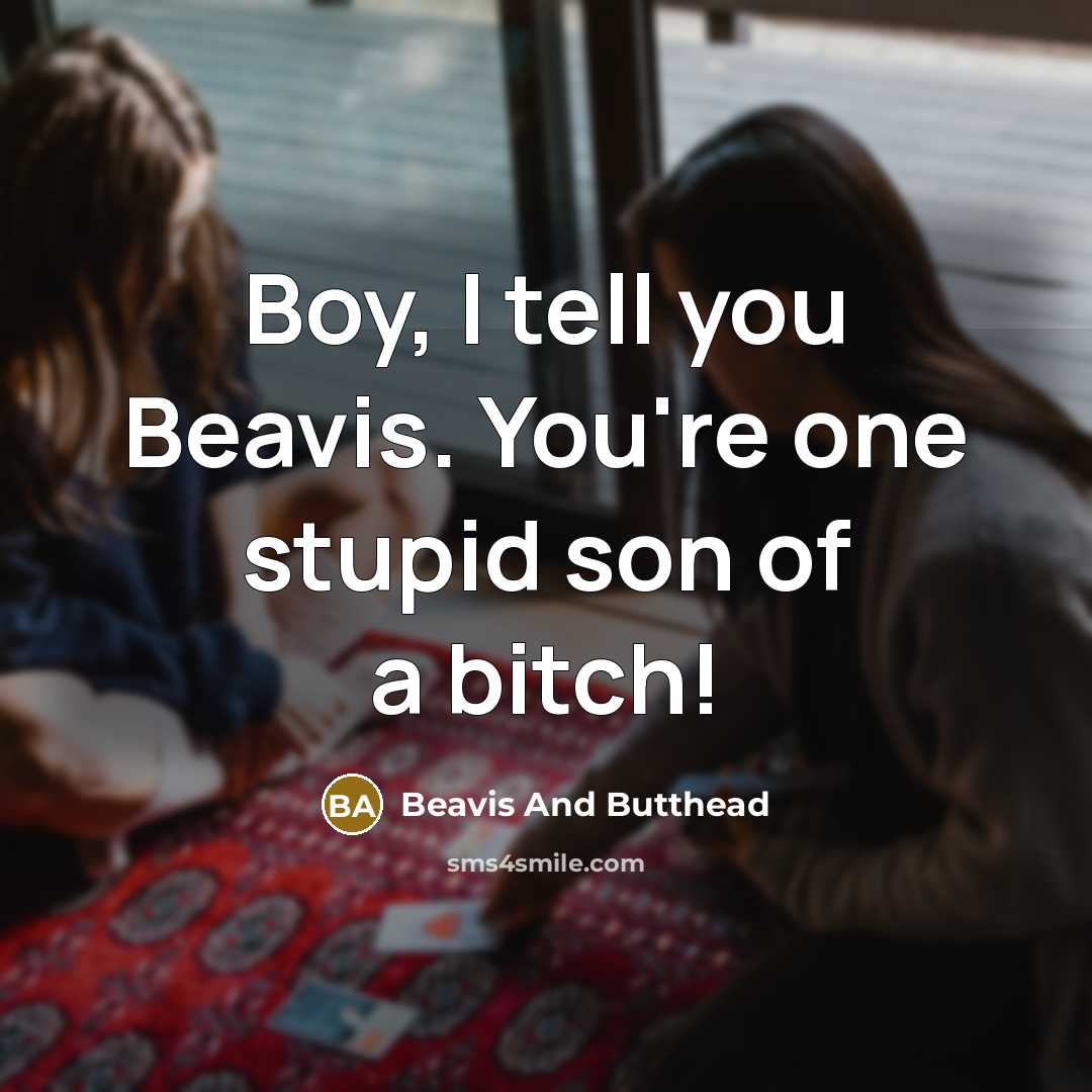 “Boy, I tell you Beavis. You're one stupid son of…” quote by Beavis And Butthead