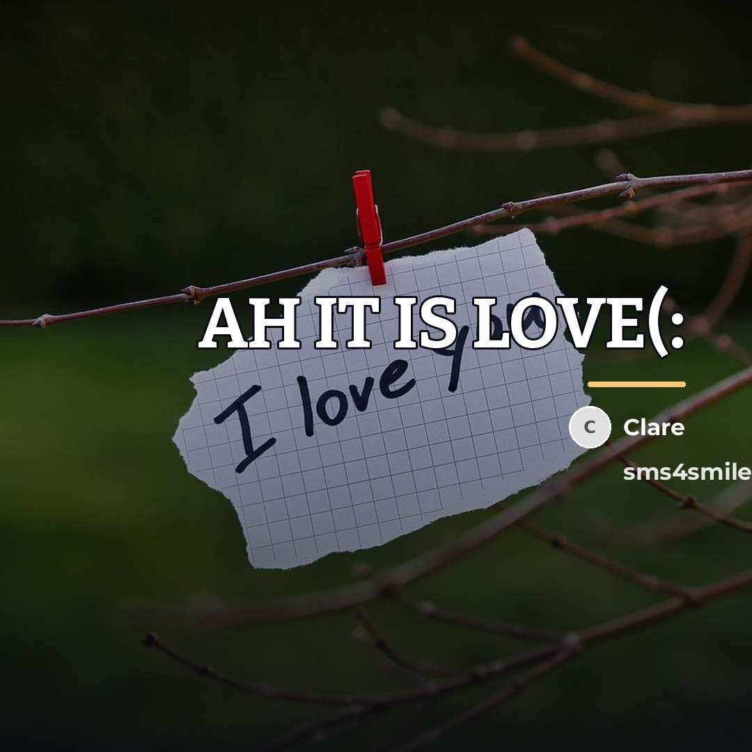 “AH IT IS LOVE(:…” quote by CLARE