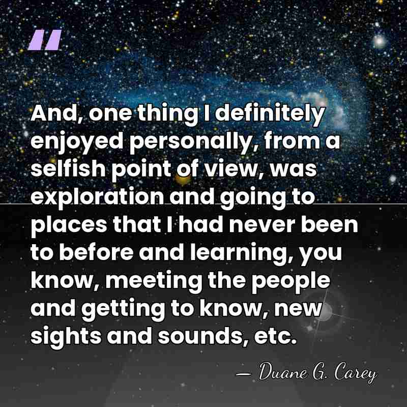 And, one thing I definitely enjoyed personally, from a selfish point of&hellip; - Duane G. Carey