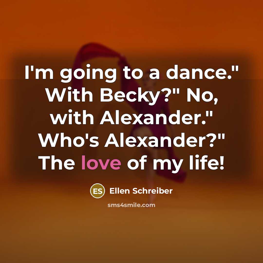 “I'm going to a dance." With Becky?" No, with Alexander."…” quote by Ellen Schreiber