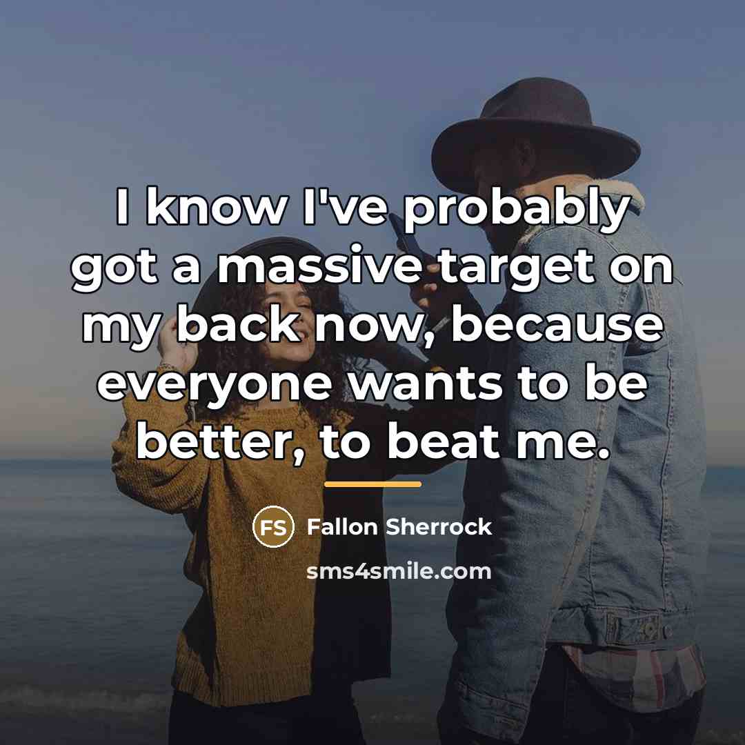 “I know I've probably got a massive target on my…” quote by Fallon Sherrock
