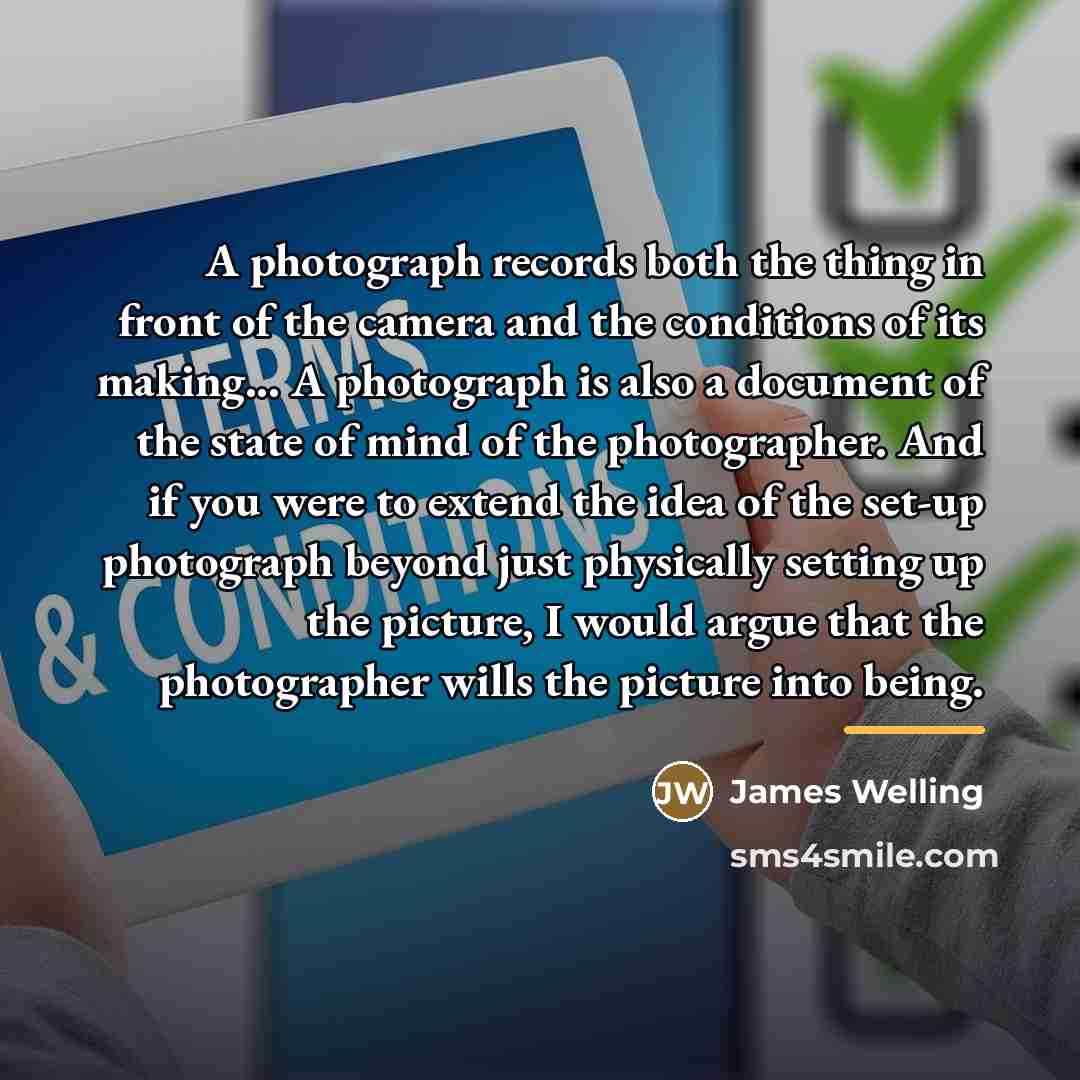 “A photograph records both the thing in front of the…” quote by James Welling