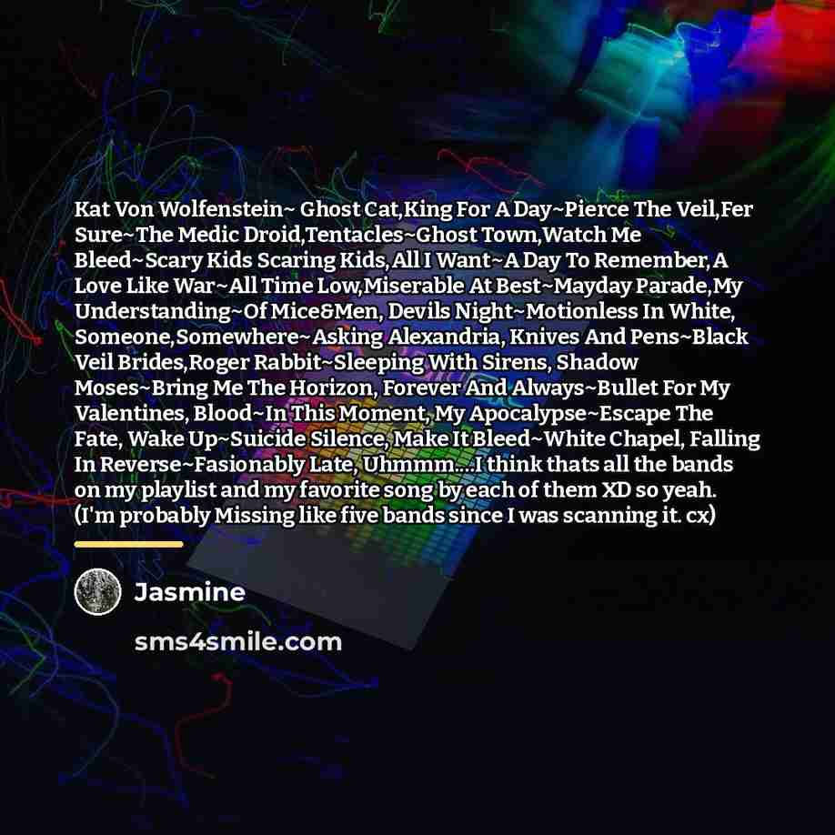 “Kat Von Wolfenstein~ Ghost Cat,King For A Day~Pierce The Veil,Fer…” quote by Jasmine