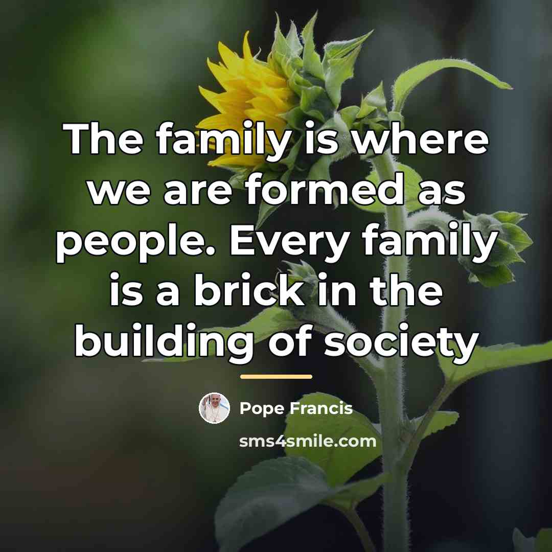 “The family is where we are formed as people. Every…” quote by Pope Francis