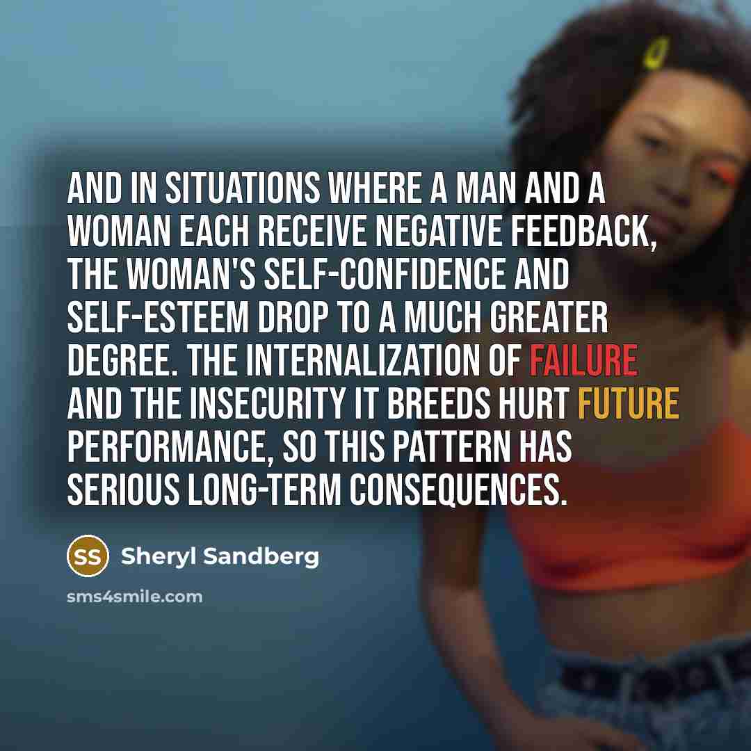 “And in situations where a man and a woman each…” quote by Sheryl Sandberg
