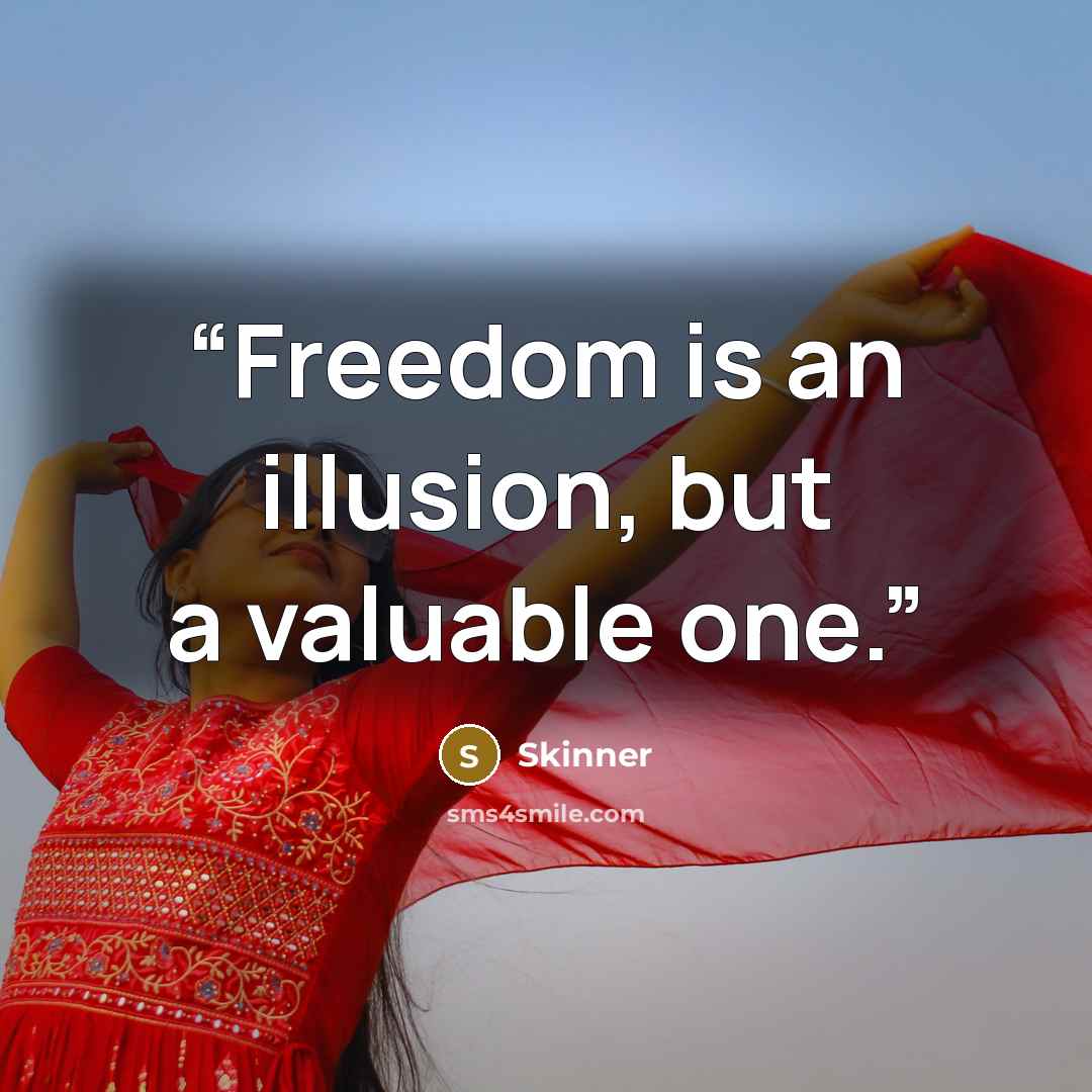 “Freedom is an illusion, but a valuable one.” quote by Skinner