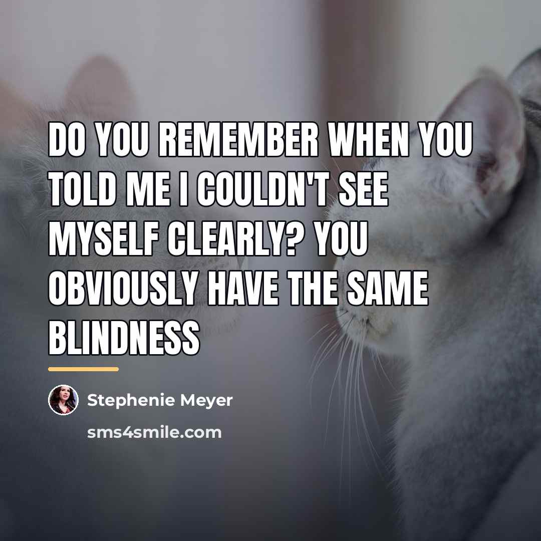 “Do you remember when you told me I couldn't see…” quote by Stephenie Meyer
