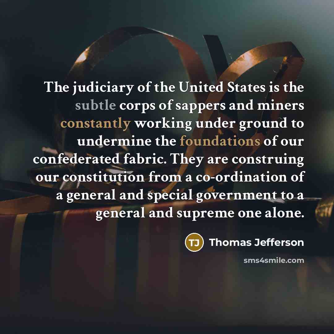 “The judiciary of the United States is the subtle corps…” quote by Thomas Jefferson