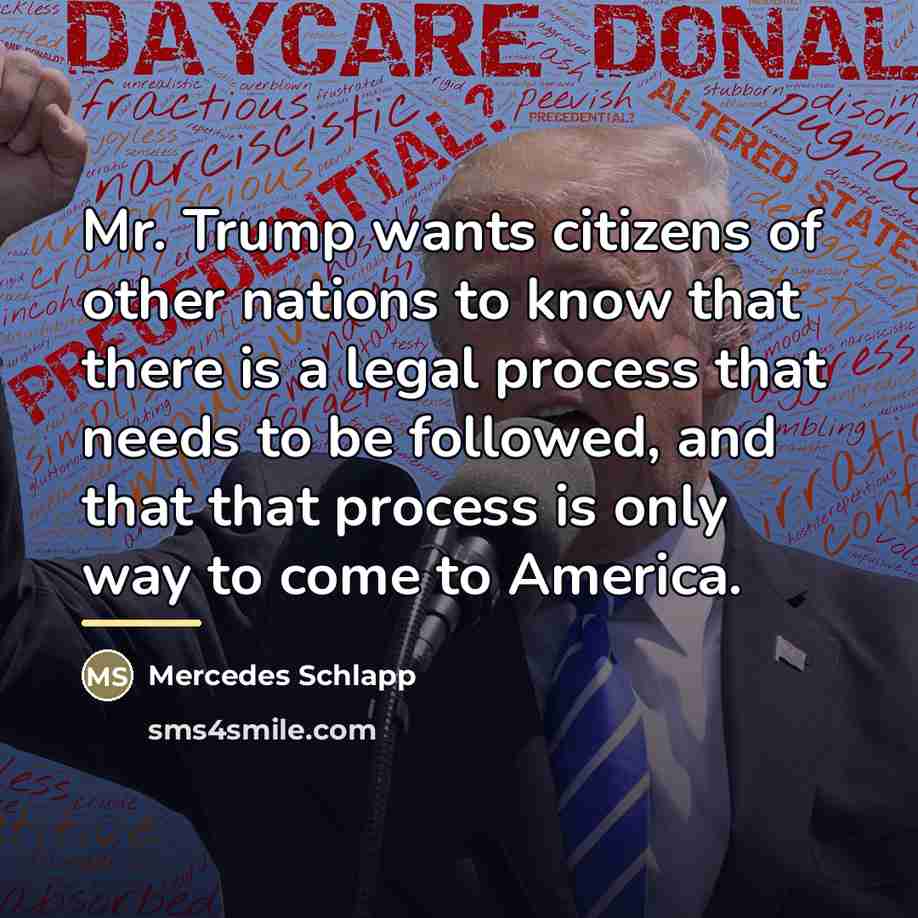 “Mr. Trump wants citizens of other nations to know that…” quote by Mercedes Schlapp