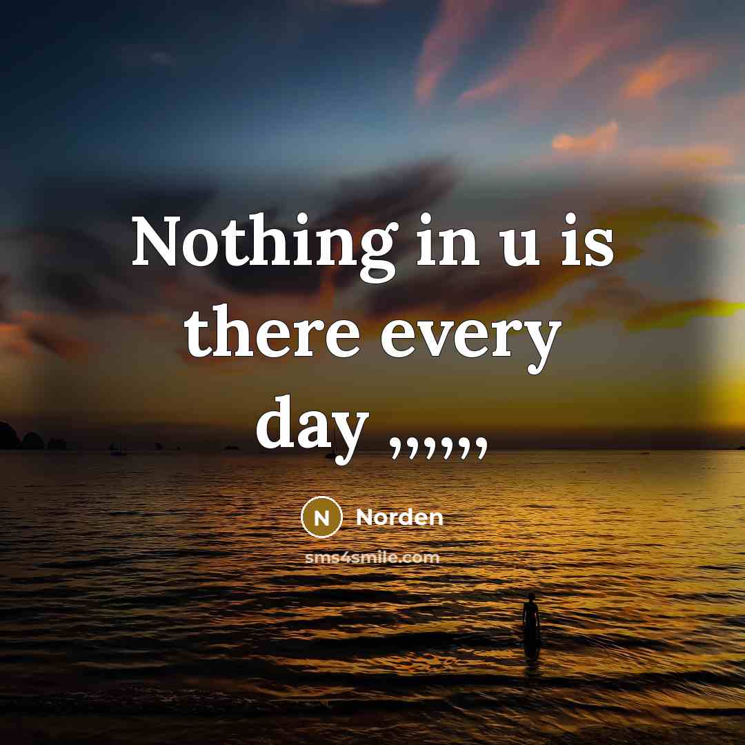 “Nothing in u is there every day ,,,,,,…” quote by Norden